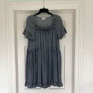 Easel | Chambray Baby Doll Dress